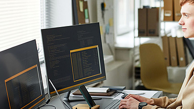 Fachinformatiker/-in für Daten- und Prozessanalyse bei der Arbeit in der Ausbildung