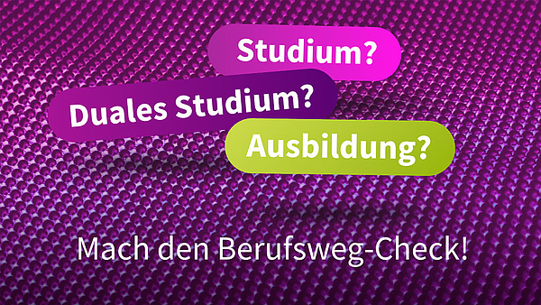 mögliche Ergebinisse BerufswegCheck für Jugendliche